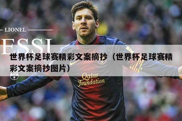 世界杯足球赛精彩文案摘抄（世界杯足球赛精彩文案摘抄图片）