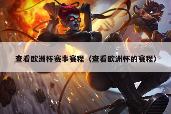 查看欧洲杯赛事赛程（查看欧洲杯的赛程）